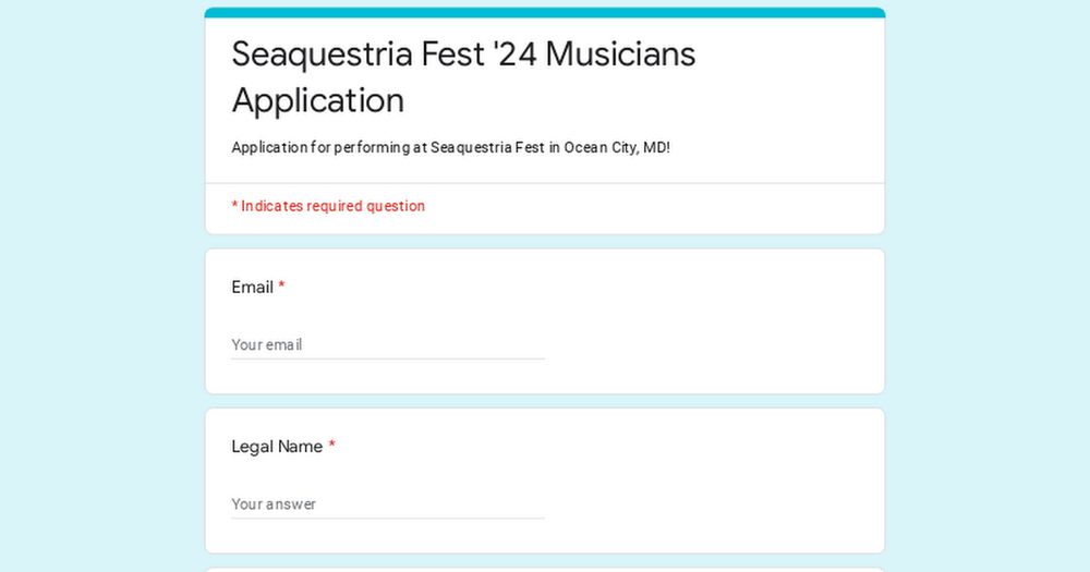 Seaquestria Fest '24 Musicians Application