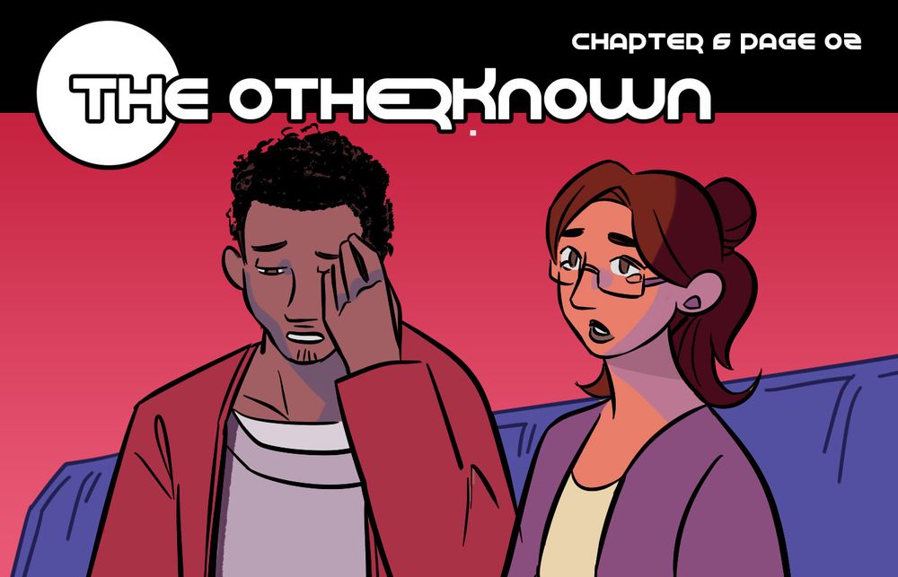 ch6 page 2 update image for the otherknown showing a man struggling with grief and his wife beside him speaking