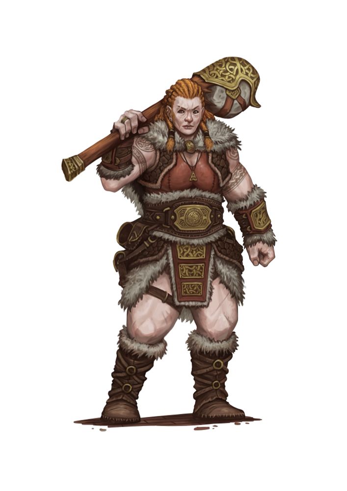 A female chief of a giant tribe
