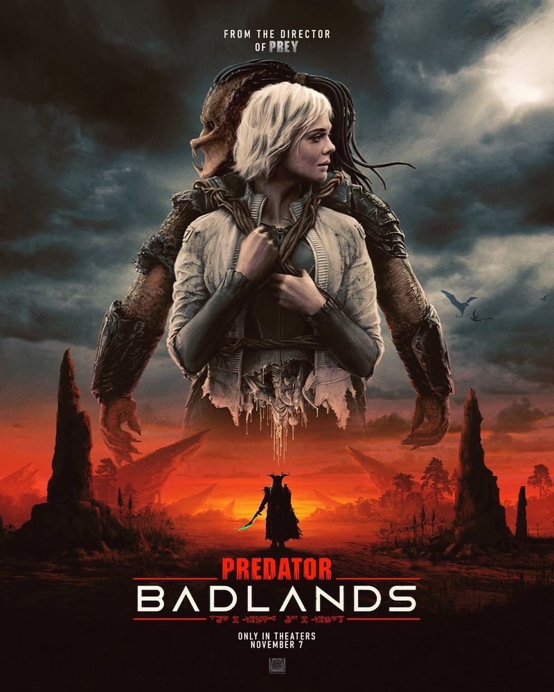 The poster for Predator: Badlands