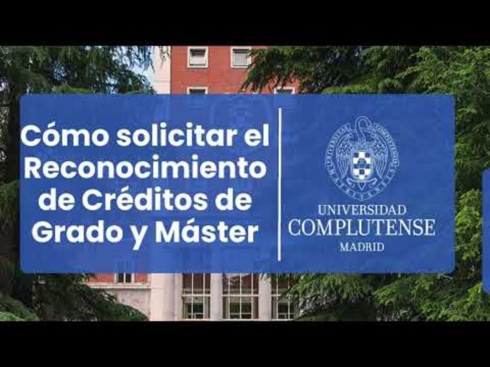 Reconocimiento de créditos de Grado y Máster | Universidad Complutense de Madrid