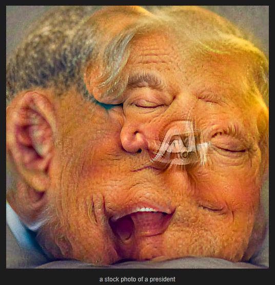 "a stock photo of a president": a weird jumble of human features