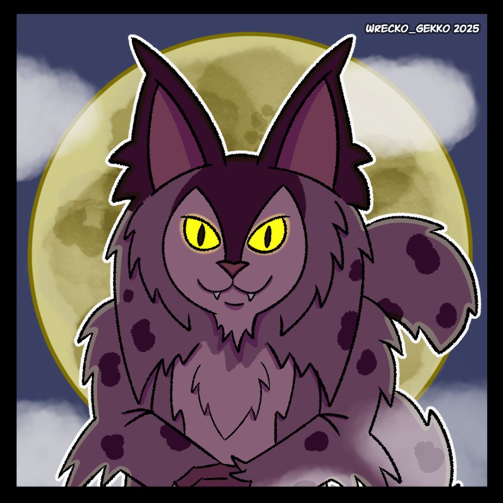 Art Fight Drawing of Catbedbug's OC, Owl Cat