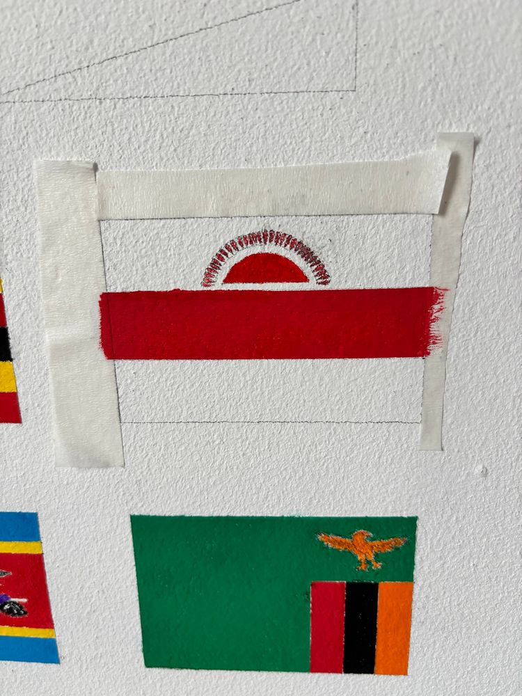 Partly-coloured-in flag of Malawi 