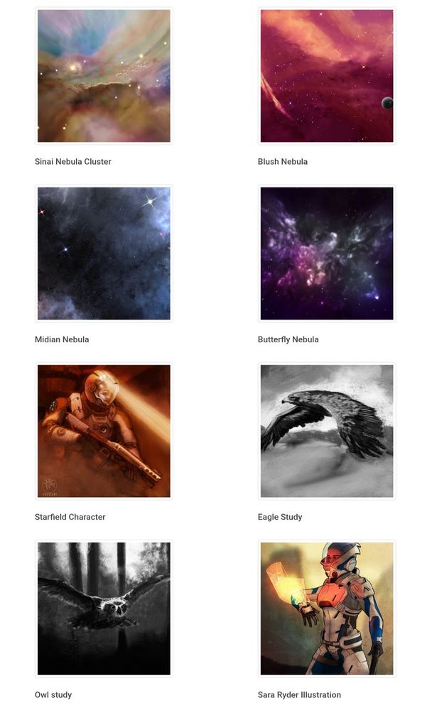 Screenshot of my current INPRNT offerings