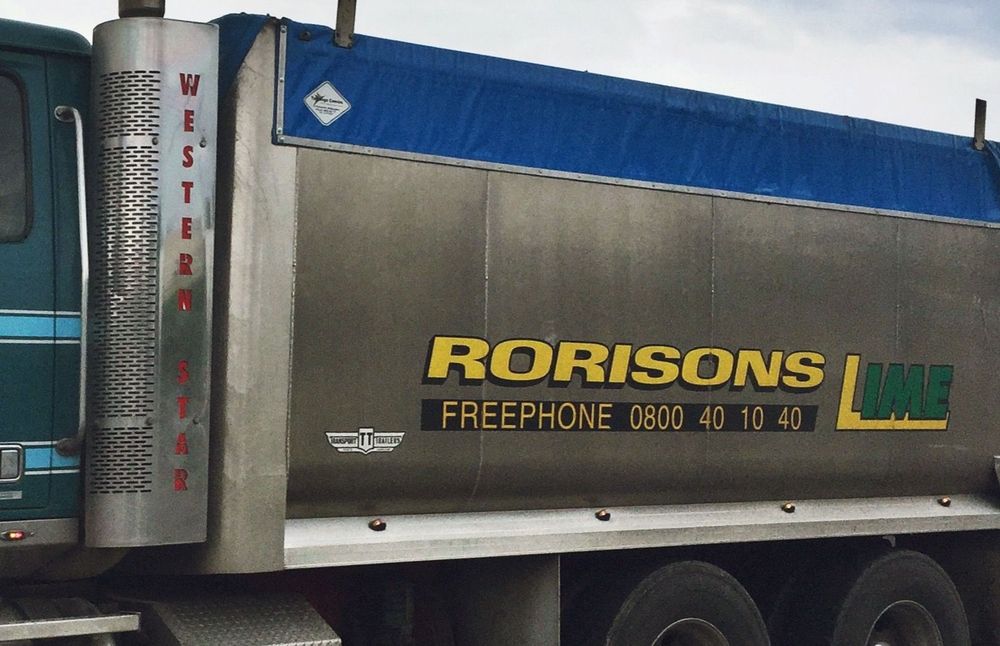 A photo of a truck with the word 'Rorisons' on the side, which sounds a little bit like how Scooby Doo would say "Morrisons"