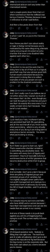 An absolute wall of text. Of drivel. I mean seriously, its like 10 posts in a row. And its only screencap 2 of 3