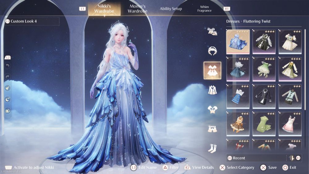 a gorgeous blue dress from Infinity Nikki