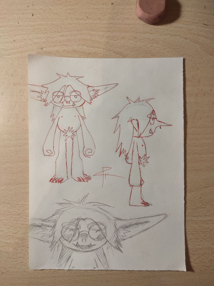 dibujo de yo si fuese un pequeño goblin graciosete
