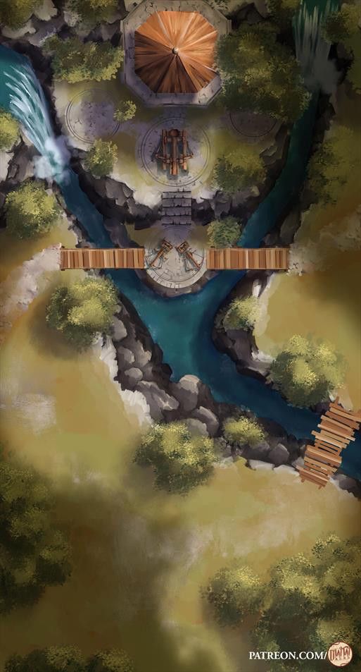Defender's Perch Battle Map and its variations by Domille's Wondrous Works. It features