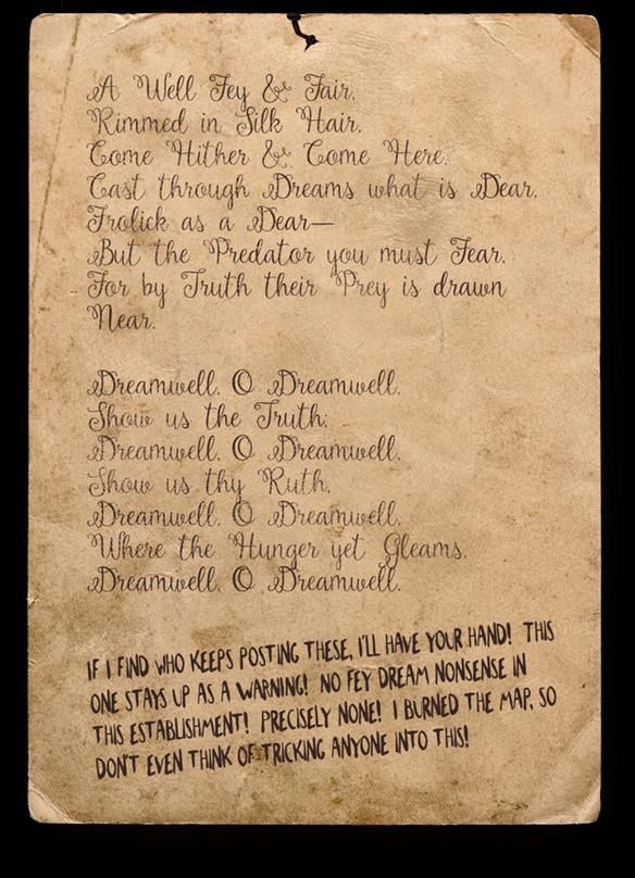 Well Fey & Fair Encounter adventure hook poster by Domille's Wondrous Works.