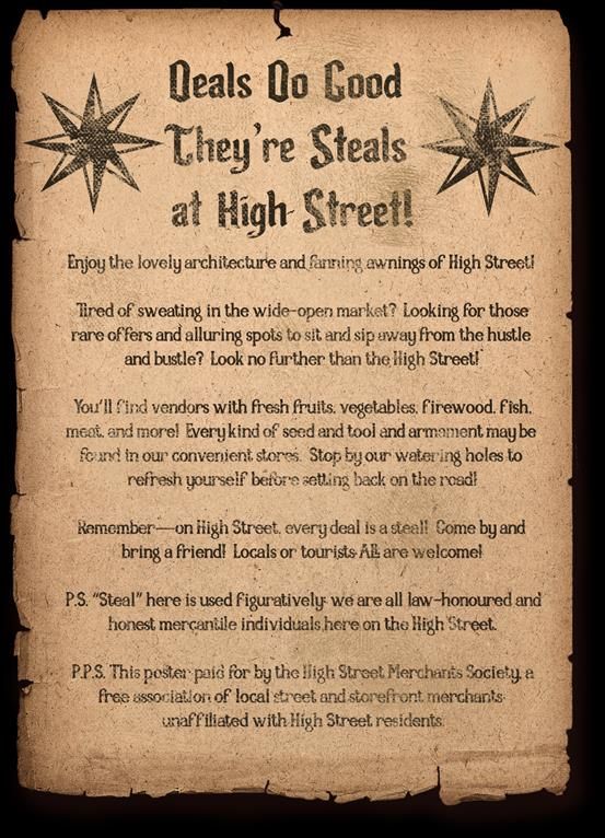 Streets Above Encounter Encounter adventure hook poster by Domille's Wondrous Works.