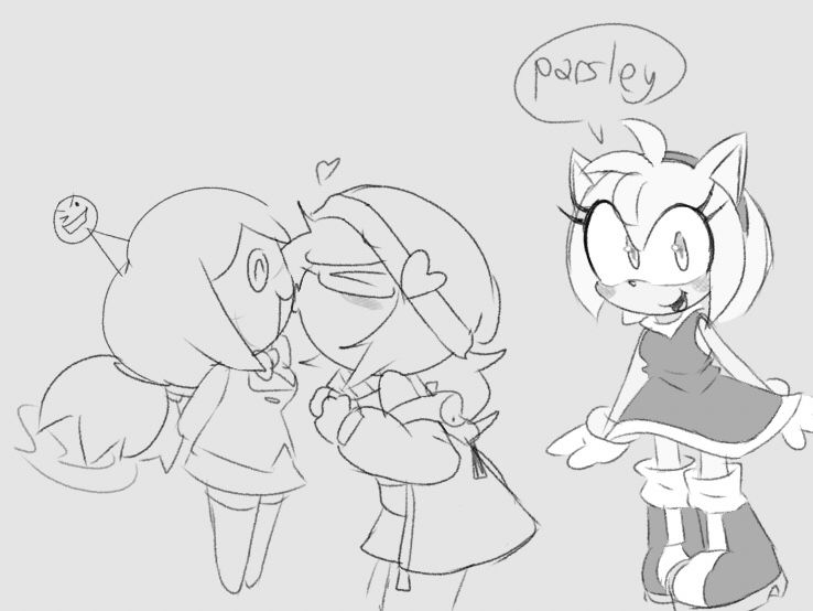 me kissing a flying the joke explainer 7000 and amy says parsley