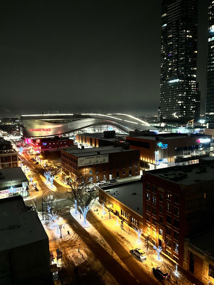A view of Roger’s stadium in downtown Edmonton