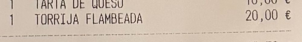 Torrija de 20€