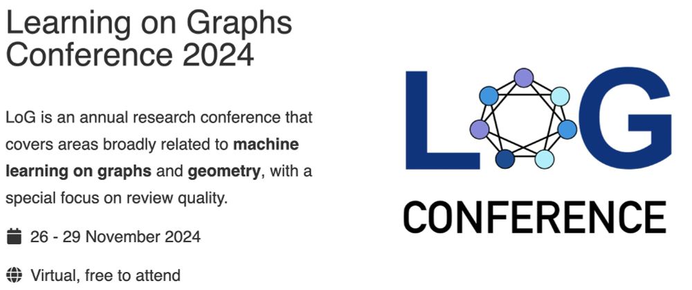 Screen capture of LoG website. The conference is Nov 26-29, 2024. See our website for more details: https://logconference.org/.