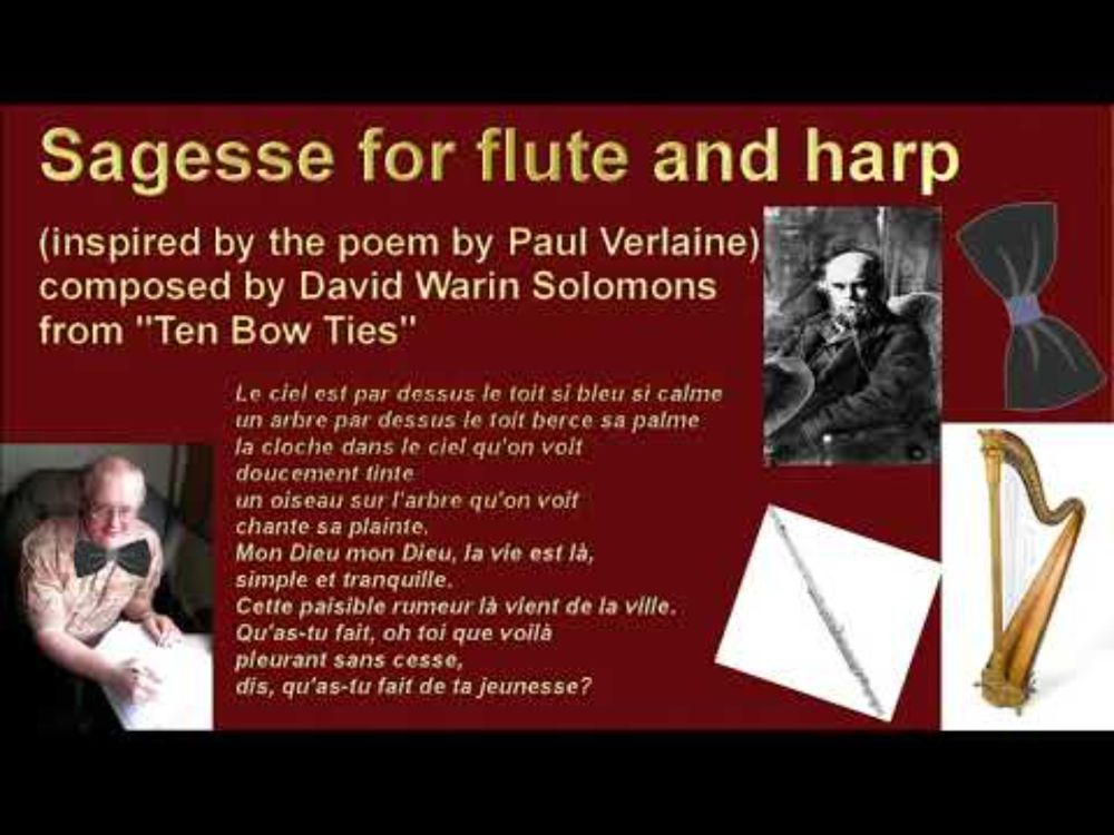 Sagesse for flute and harp inspired by the poem by Paul Verlaine