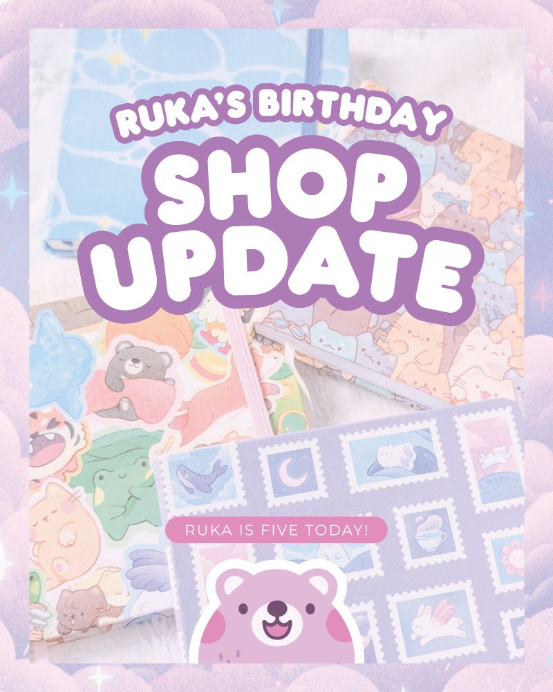Photo of an announcement saying that there's a shop update for arcasian.com!