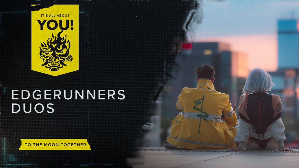 Black graphic is decorated with the CD Projekt Red It's All About You logo in yellow, alongside the caption, 