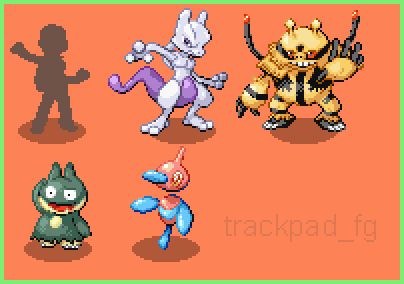Electivire, Munchlax & Porygon Z in gen 3's signature spriting style as well as a resprite of Mewtwo since I'm not a fan of its regular gen 3 sprite 