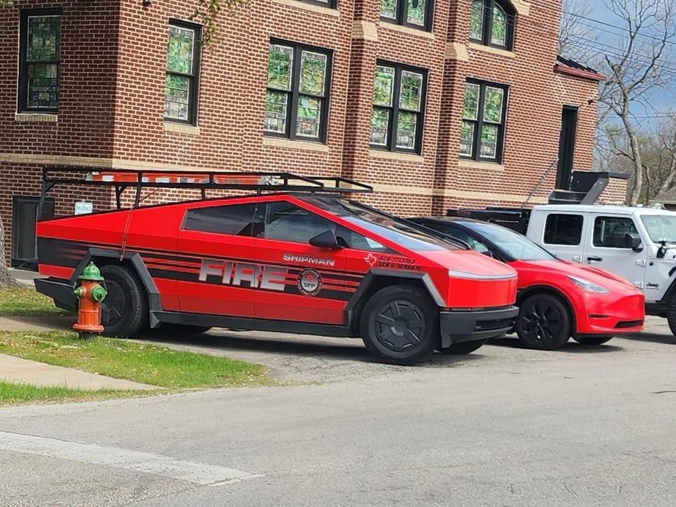 Gaudy cyberstuck firefighter