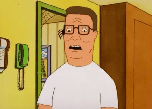 a cartoon character named king of the hill