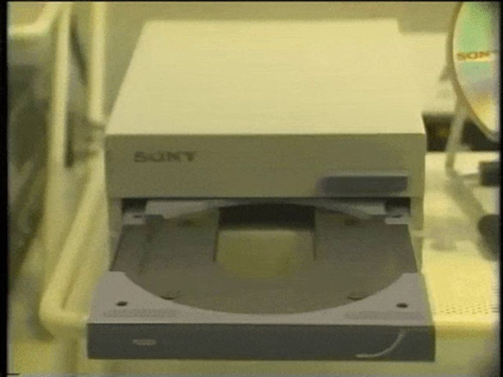 a sony cd player is sitting on a counter