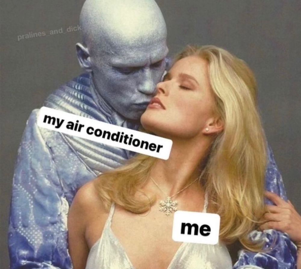 Mr Freeze with his wife: 
my air conditioner
me