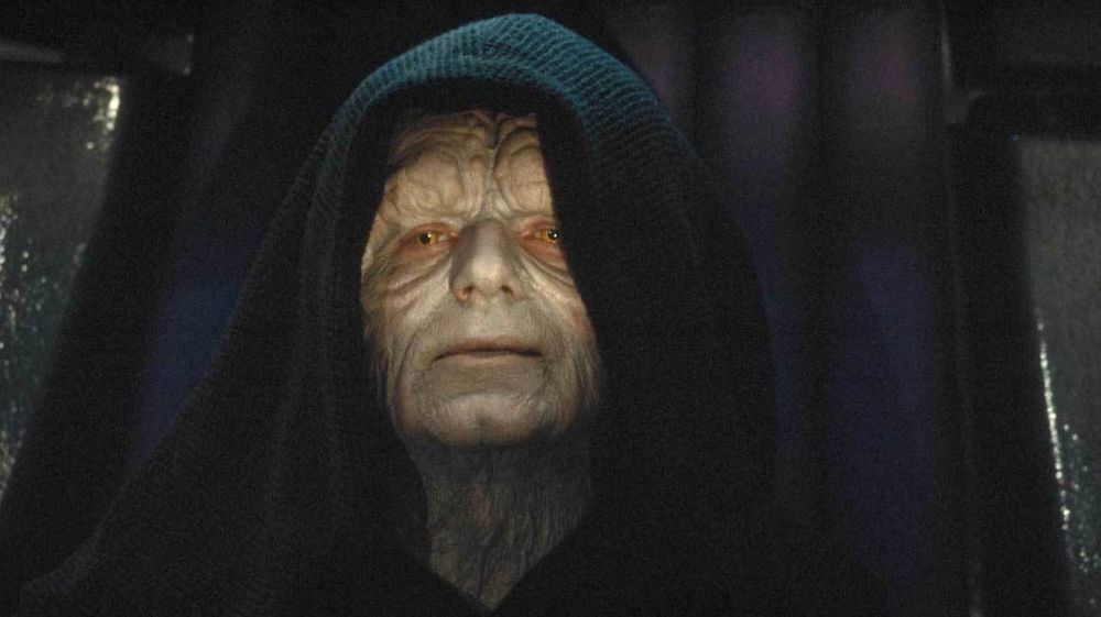 Emperor Palpatine looking chronically ill 