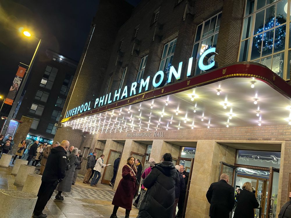 View from entrance outside Liverpool Philharmonic.