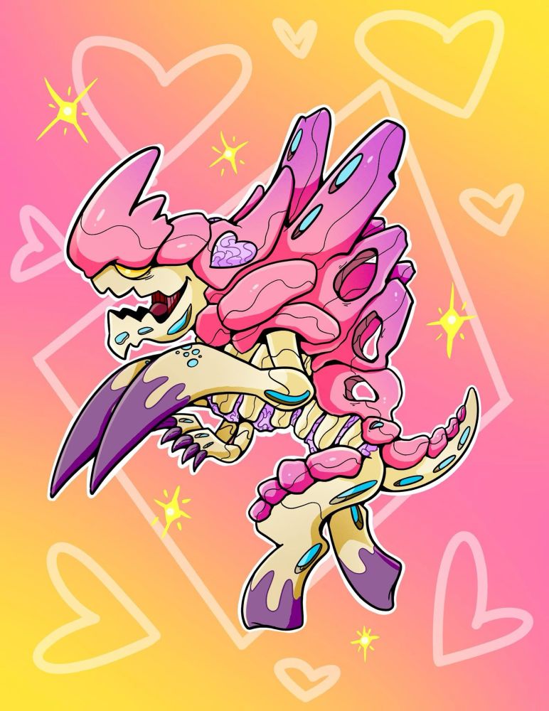 A very small and very stupid tyranid who’s just happy to be pink