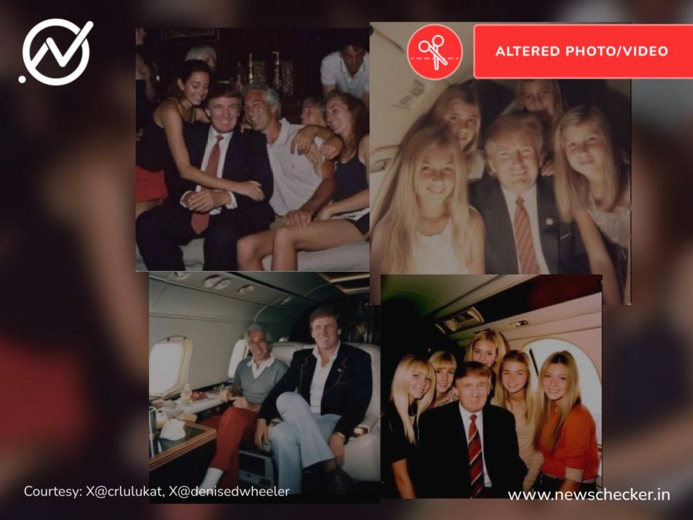 ClaimPhotos of former US president Donald Trump with Jeffrey Epstein and young girls on flights to Epstein’s private island.