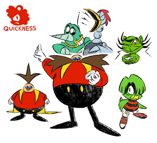 Dr. Eggman, Robotnik Jr., Scratch & Grounder, Grimer, Tekno