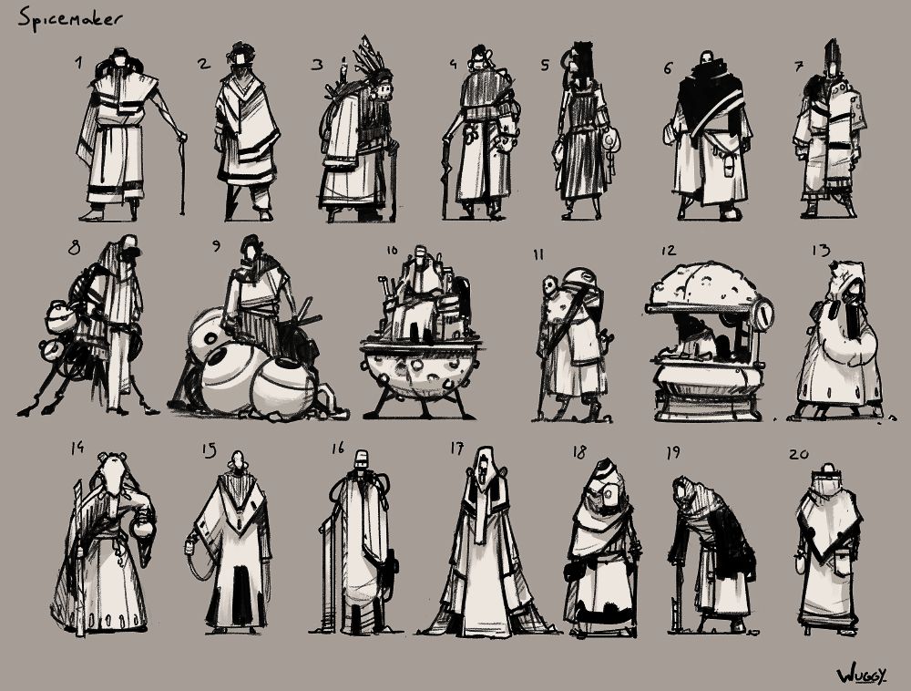 Thumbnail character sketches