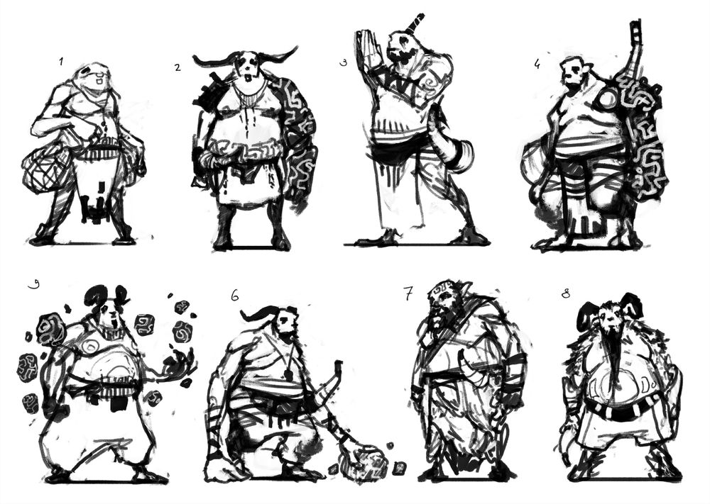 Thumbnail creature sketches