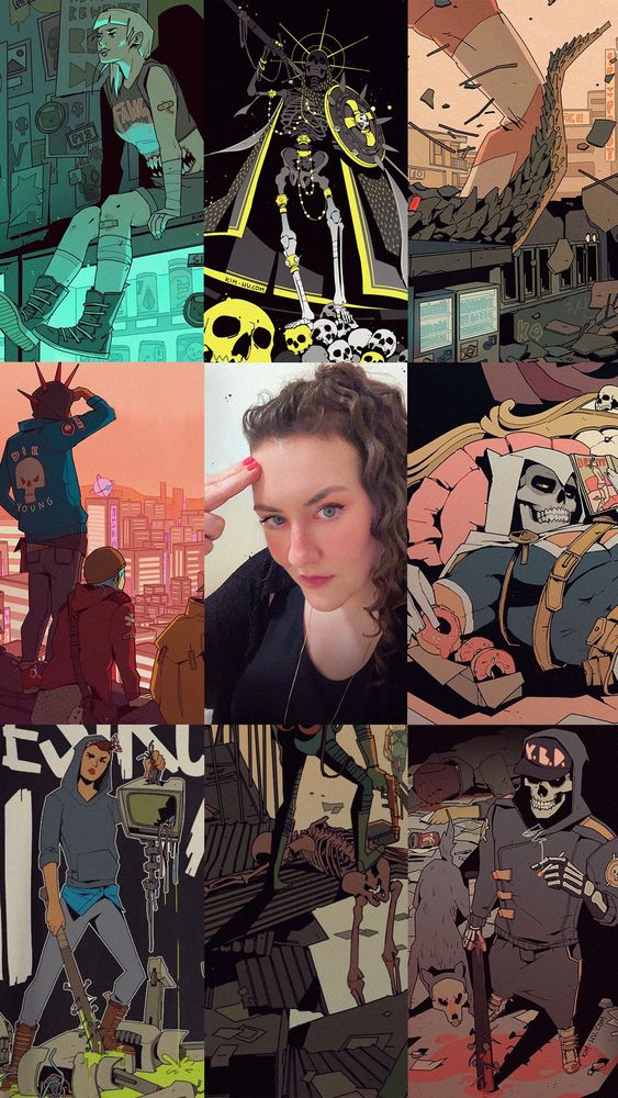 a selfie of me in the middle, surrounded by crops of various art pieces I did throughout the year
__
#kimgakaku