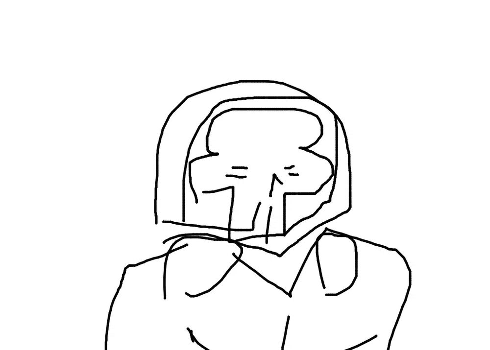 Four doodles of Taskmaster