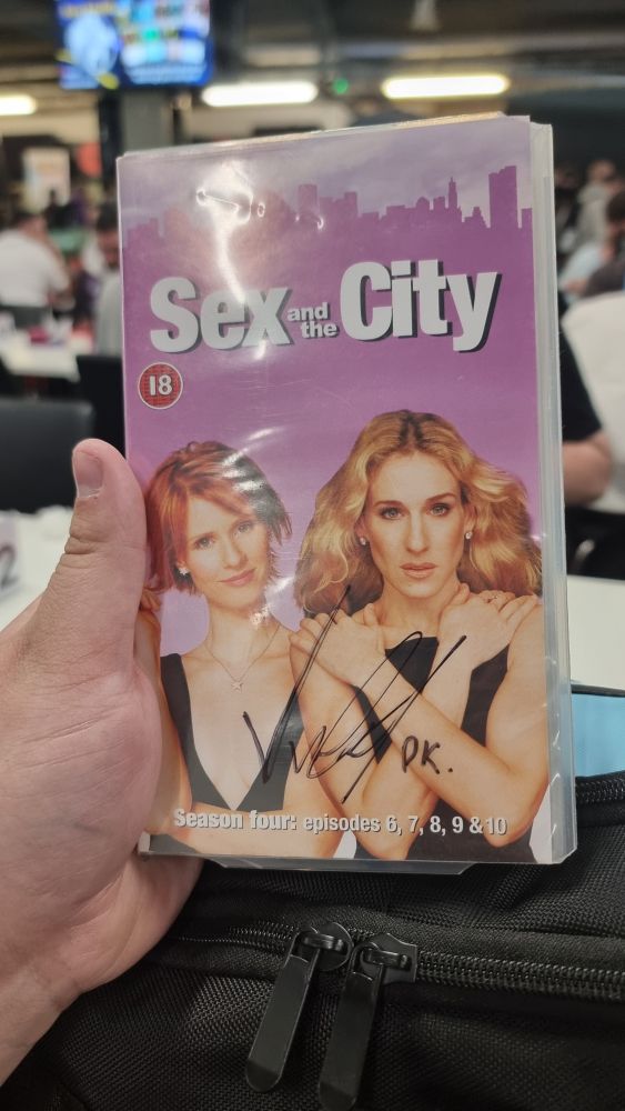 A signed VHS tape of Sex and the City season 4, episodes 6 through 10. 