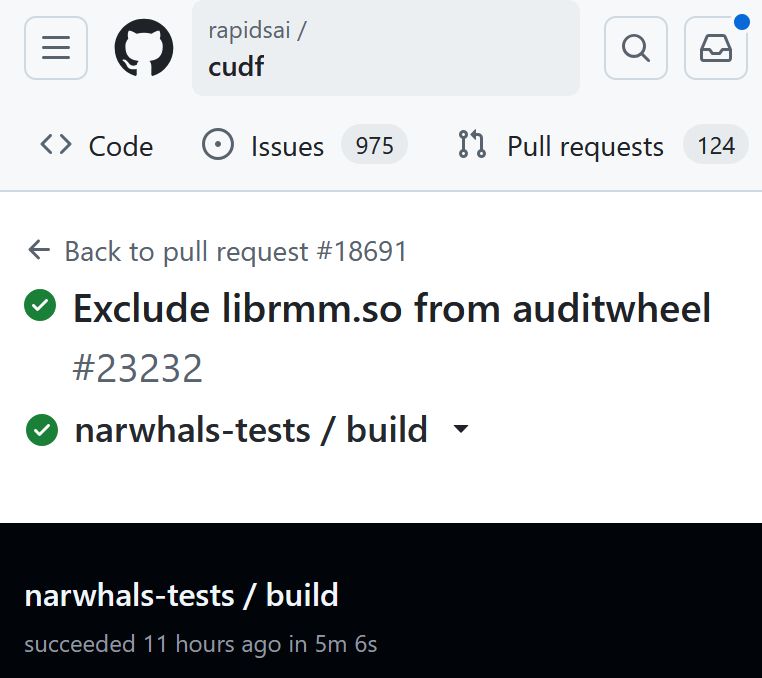 Narwhals tests in cuDF's CI