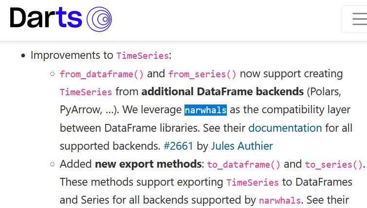 Darts release notes