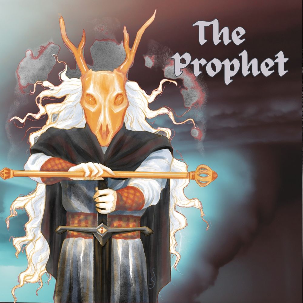 An image presenting Rosie as the new Prophet in our show, Inferno.  She is described within as 'Rosie aims to bring curiosity, enthusiasm, energy, and a bit of clever craftiness to every table she plays at! She is a regular cast member on the Tabletop Talespinners Network, as well as on other channels in the community.’