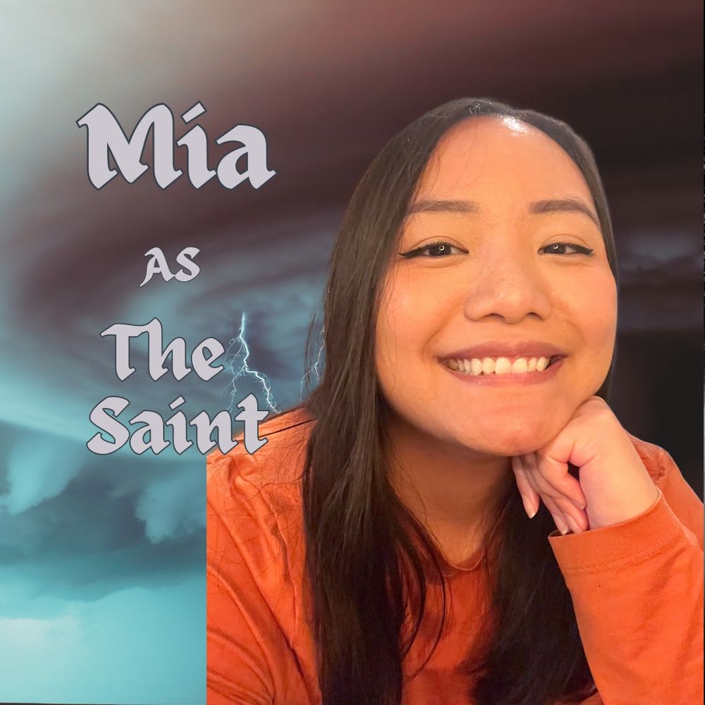 Images presenting Mia as the new Saint in our show, Inferno.  She is described within as 'Mia is an artist, writer, and AP performer who strives to bring a little fun and chaos to the table.’
