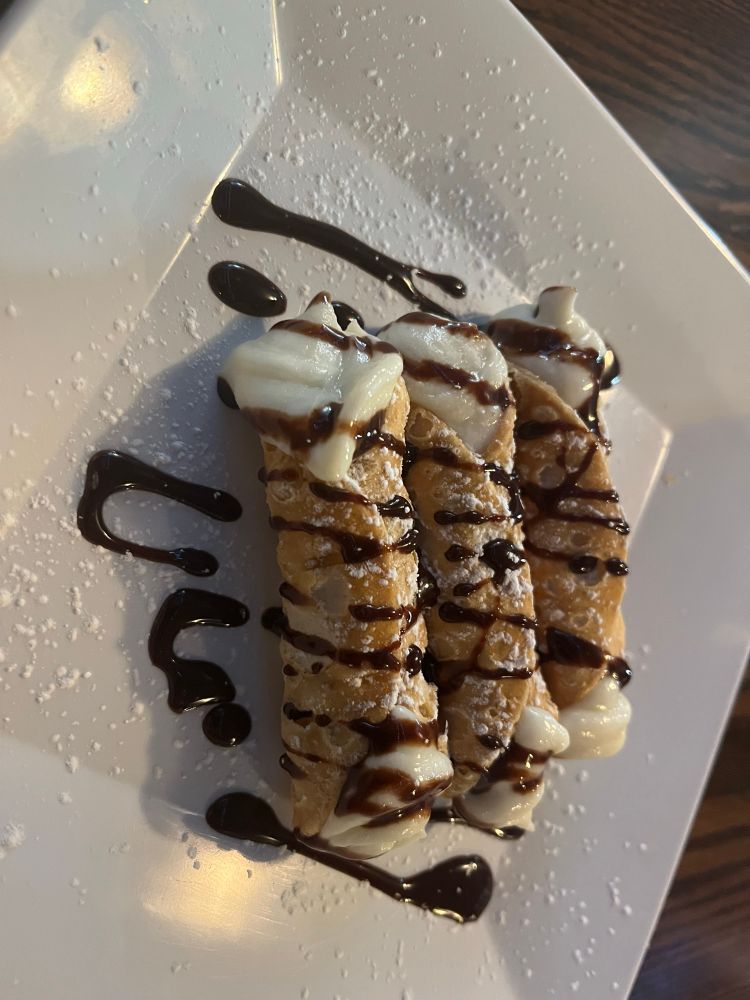 Cannolis on a plate