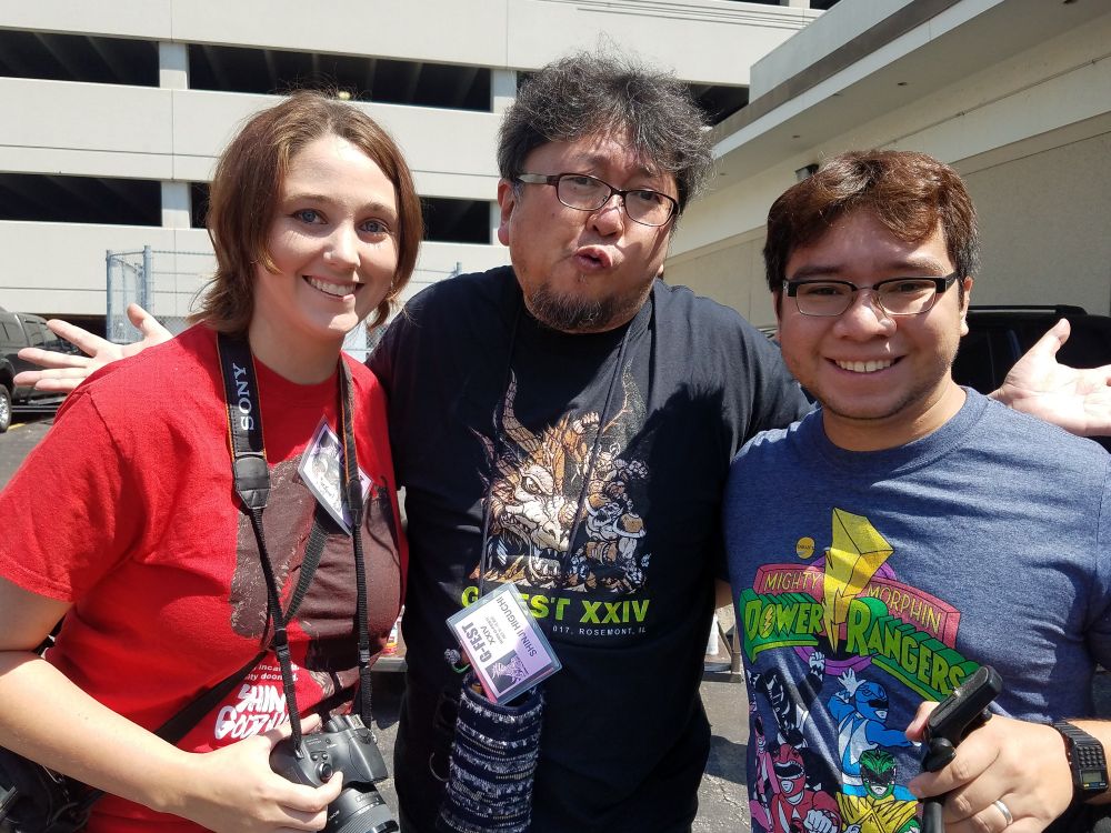 Kaylyn and I with Shinji Higuchi at G-fest