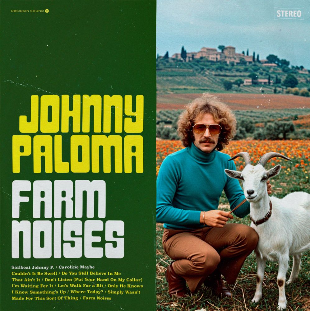 The album art for Johnny Paloma’s third, less-well-received album, Farm Noises