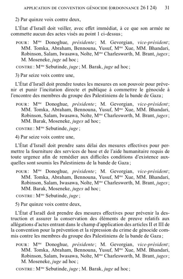 Mesures conservatoires ordonnées par la CIJ en janvier 2024 pour prévenir le génocide à Gaza (2/3)