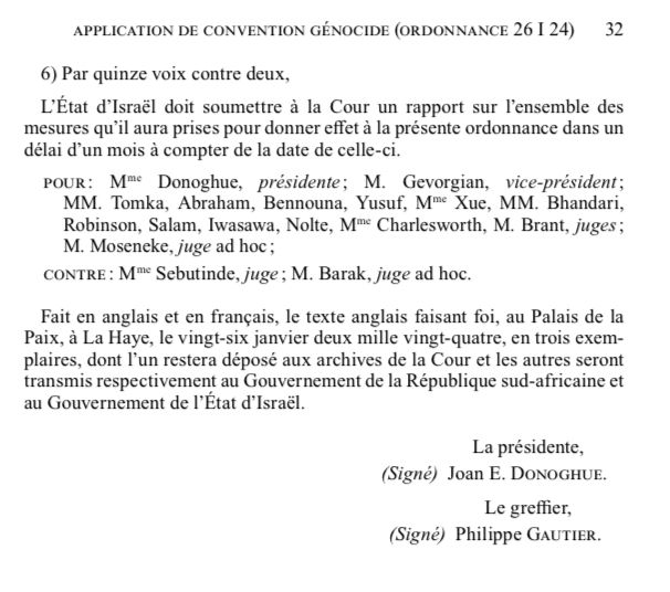 Mesures conservatoires ordonnées par la CIJ en janvier 2024 pour prévenir le génocide à Gaza (3/3)