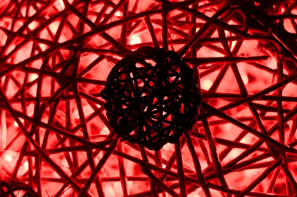 A texture of an installation that was supposed to mimic a ladybird.