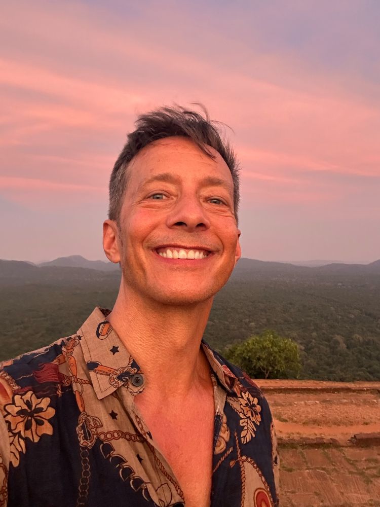 Me in April this year on top of Lion Rock in Sri Lanka at sunset. I’m smiling and look in pretty good shape for a 56 year old (I’ve had a birthday since). 