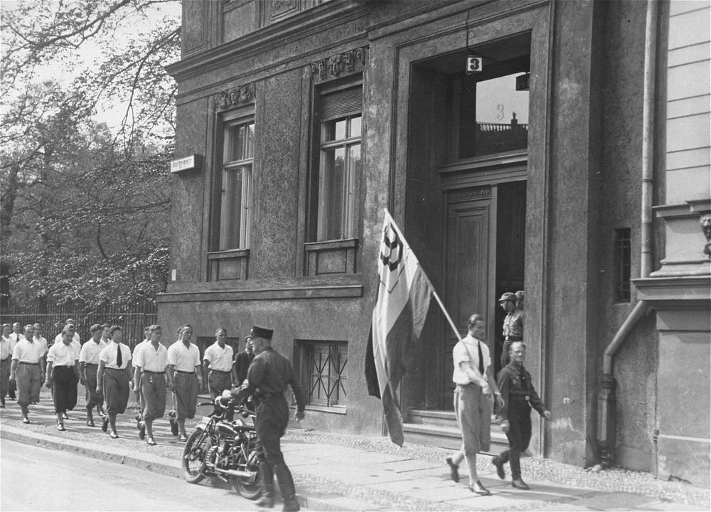 Nazi youth outside the Institute of Sexology. 